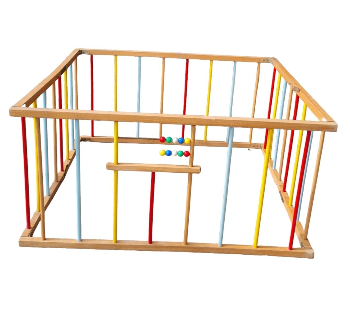 Children's playpen baumann wooden 50s