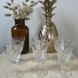 Ensemble de 6 verres en cristal Reims 1950
