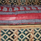 Large Polychrome Rattan Sofa - Orientalist