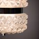 Vintage Crystal Glass Chandelier: Mid-Century Modern Austrolux Pendant Ligh