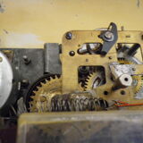 Electric wall clock in formica - 1950s