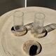 Set of 3 fossilized wood coasters (clear)
