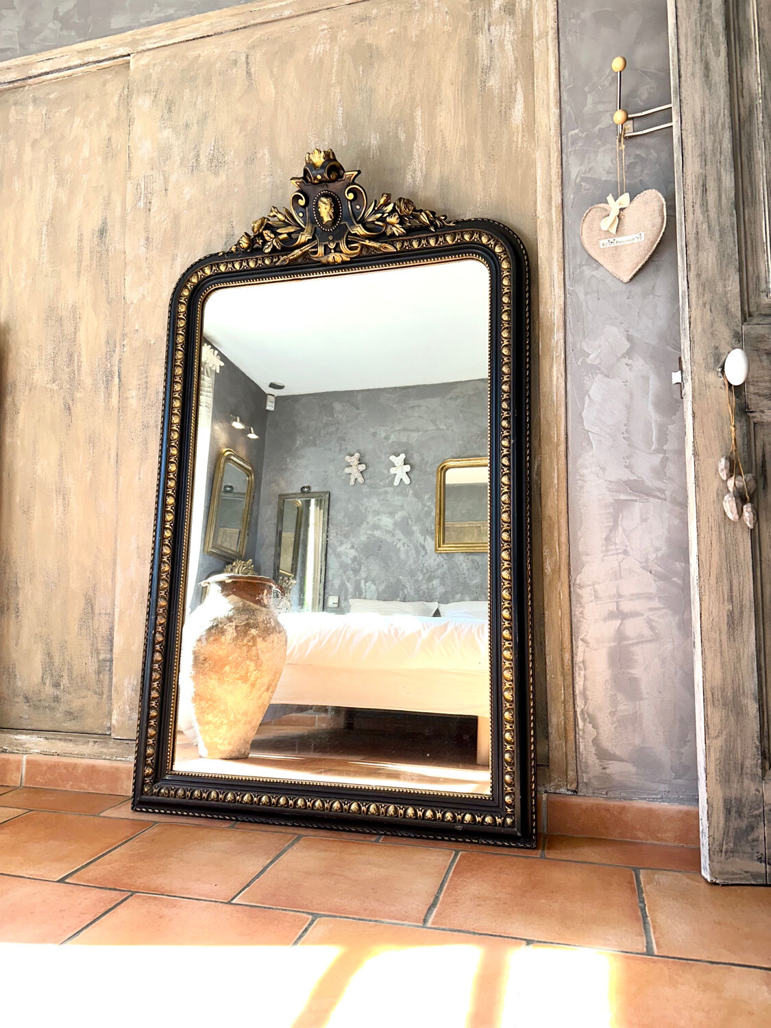 Old Louis-Philippe mirror with pediment