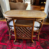 Vintage rattan table and chairs 1970
