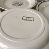 Set of 6 flat plates salins model "april" years 30-40