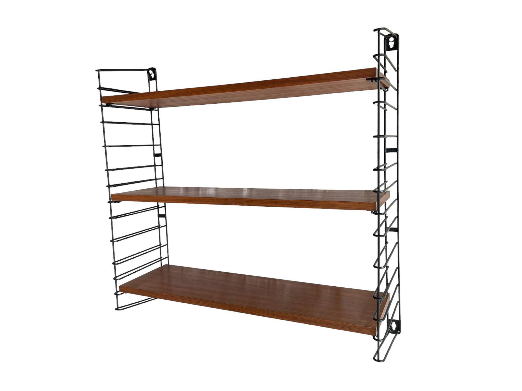 Scandinavian modular shelf Tomado Holland design metal and wood vintage 50's 60's