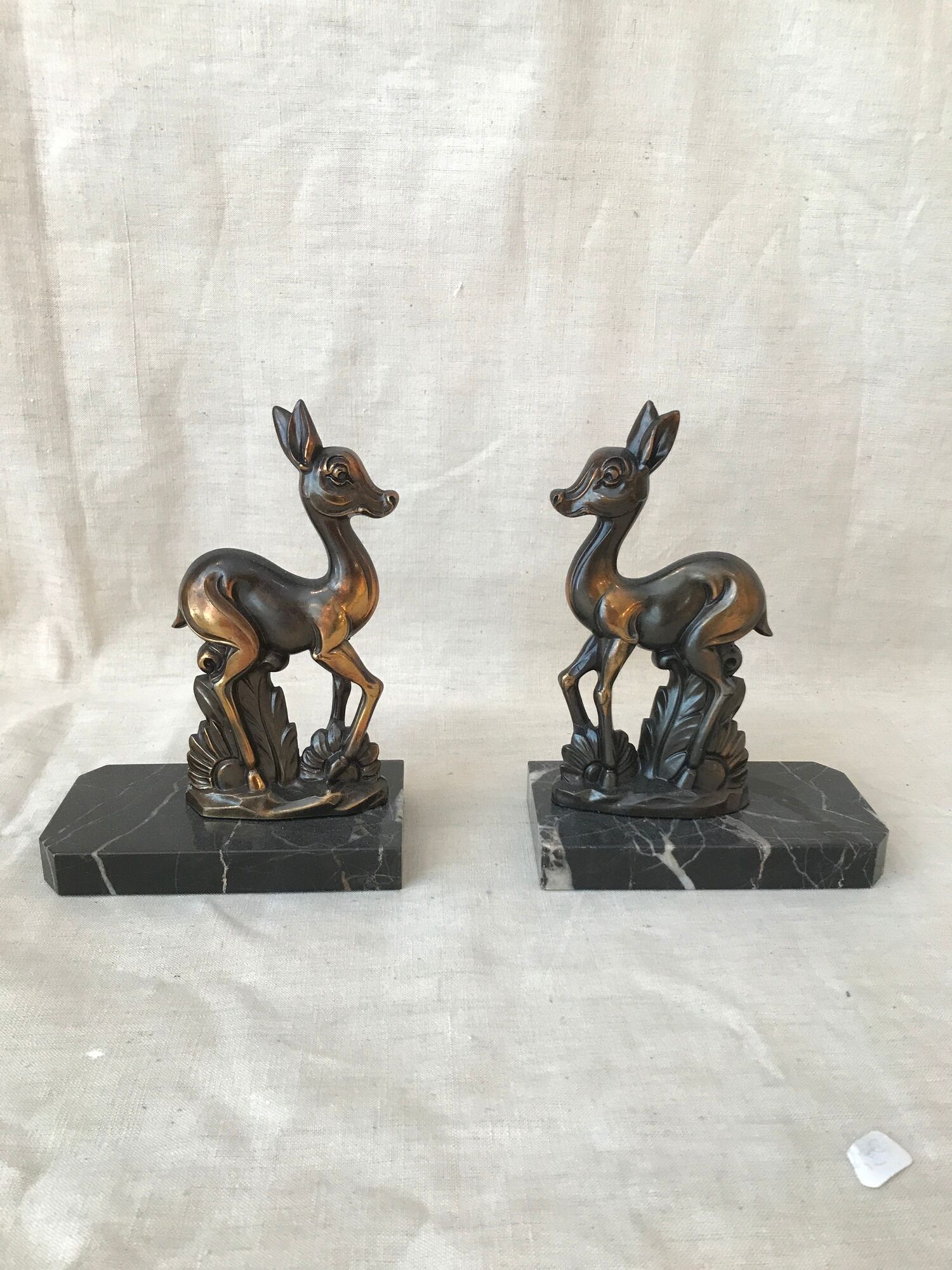 Greenhouse books Art Deco Doe marble regulated vintage bronze 1940