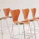 Bar stool Series 7 3187 in wood by Arne Jacobsen for Fritz Hansen