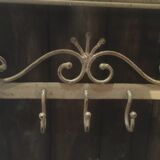 White wrought iron coat/hat rack