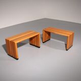 Bancs en hêtre italien des années 1960 – sièges intemporels du milieu du siècle