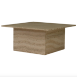 Square travertine coffee table, Italy 1970