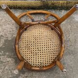 Chaise bistrot en bois courbé et cannage Horgen Glaris, Suisse vers 1900