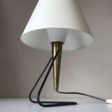Lampe métal et laiton design 1960
