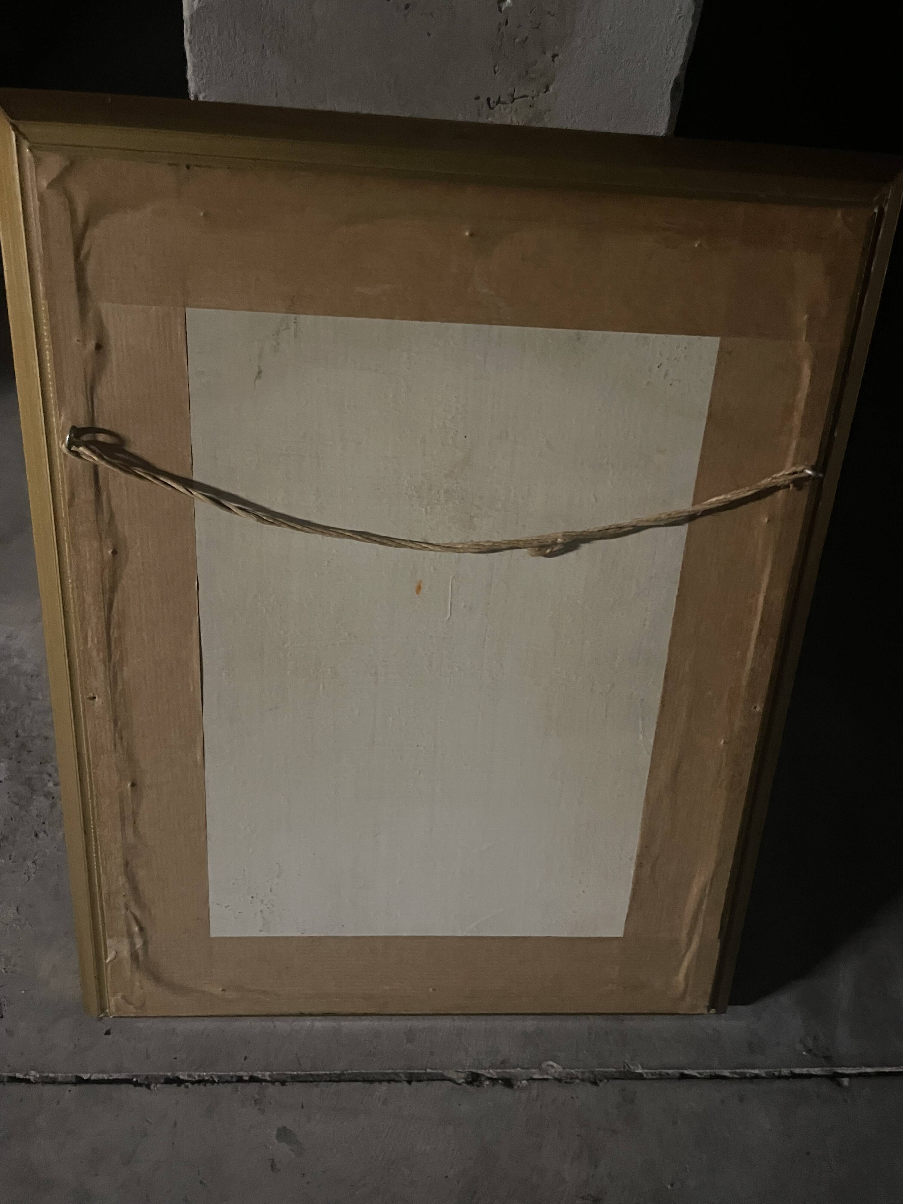 Old oil painting on canvas
