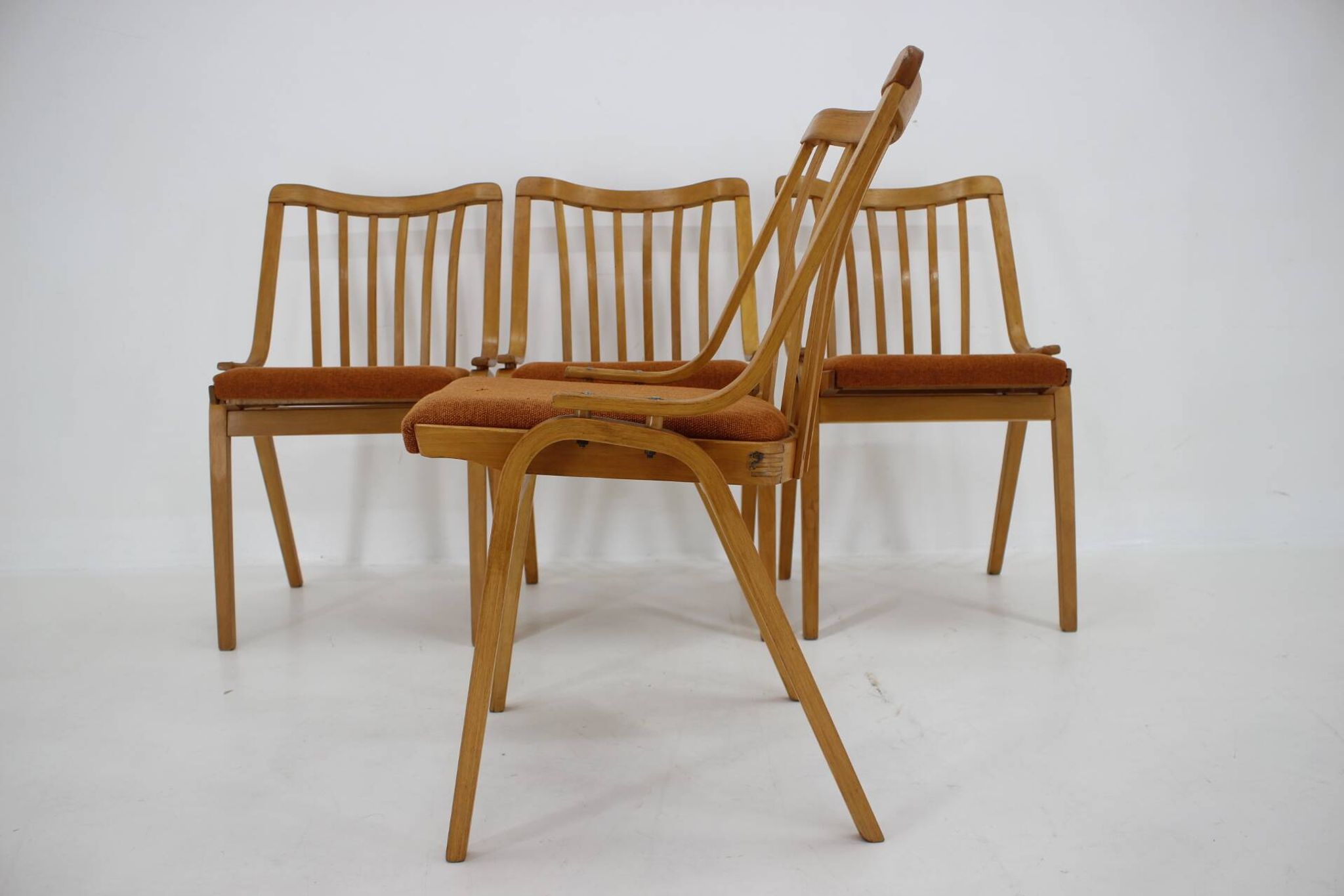 1970s Set of Four Antonin Suman Dining Chairs by Ton, Czechoslovakia