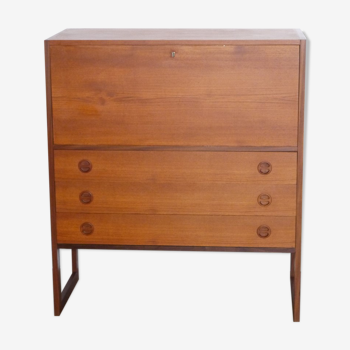 Secretaire scandinave en teck d'Arne Wahl Iversen 1960