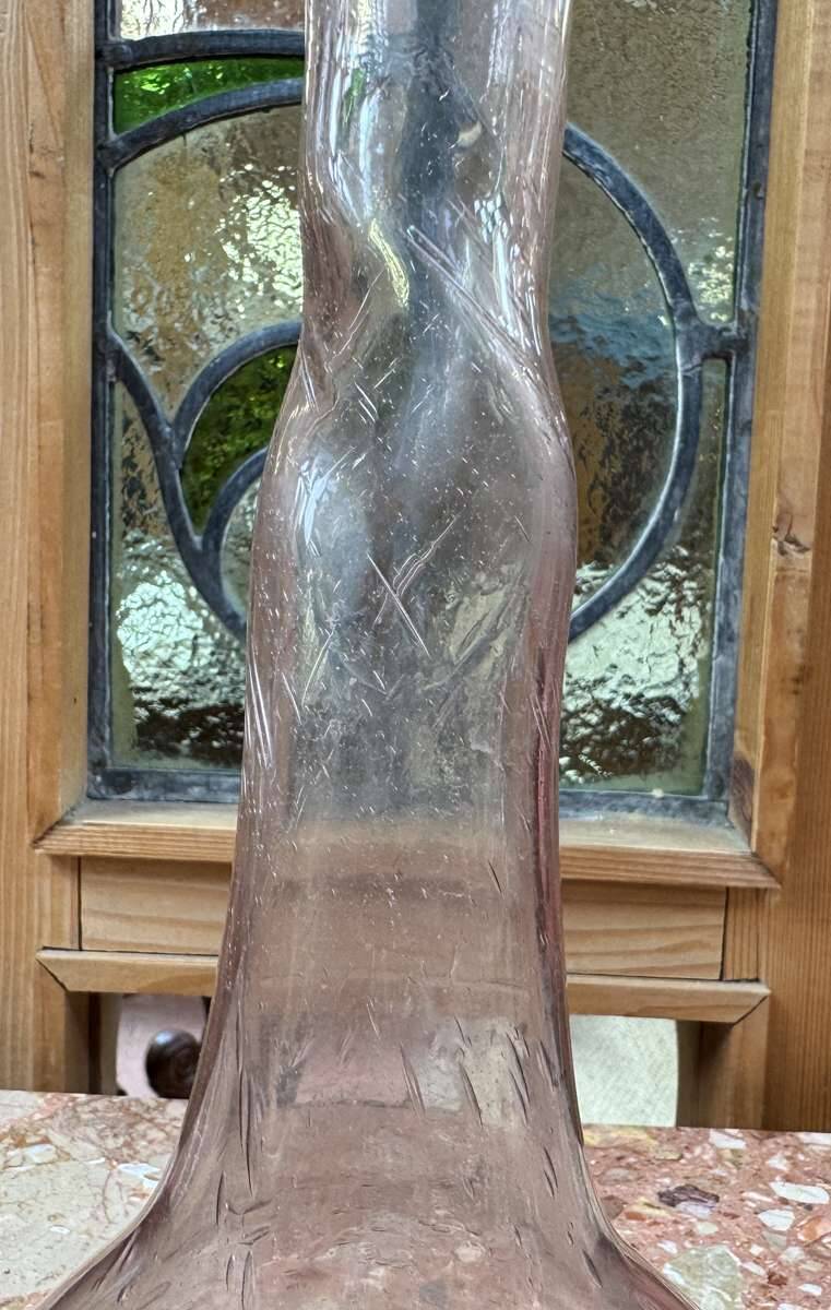 Single flower vase in blown glass BIOT