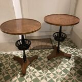 Pair of pedestal tables