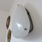 Perspex and expanded metal wall light from the 50s and 60s