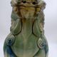 Ceramic Fô dog. Sancai color.
