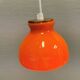 Applique Holmegaard en verre rouge orangé, design danois années 1970