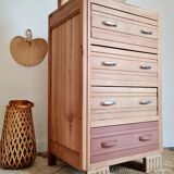 Renovated chest of drawers high 4 drawers