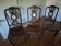 Sculpted chairs in solid wood