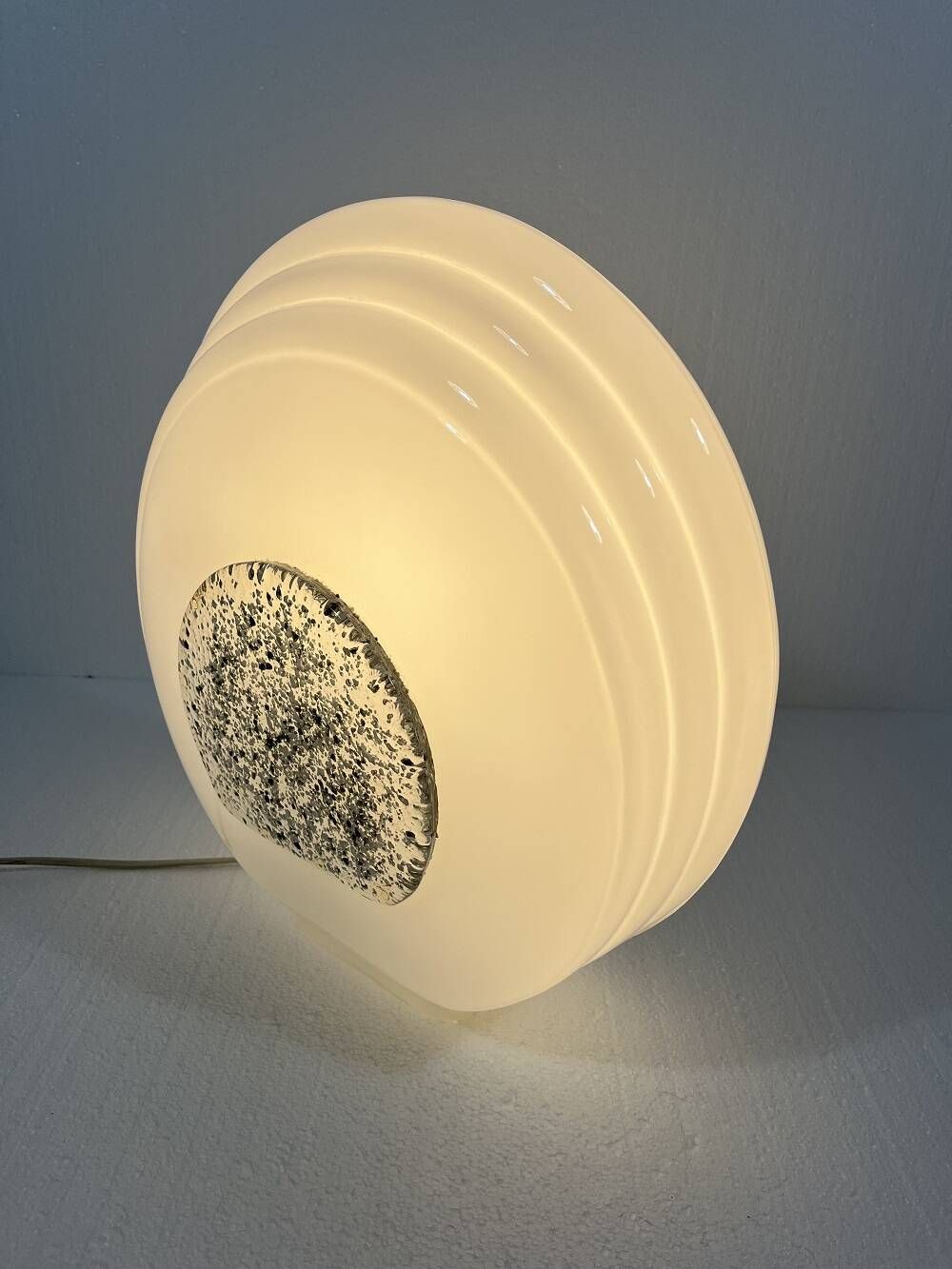 Large glass table lamp  1970’s