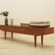 Danish teak veneer lowboard with three drawers, 1960s