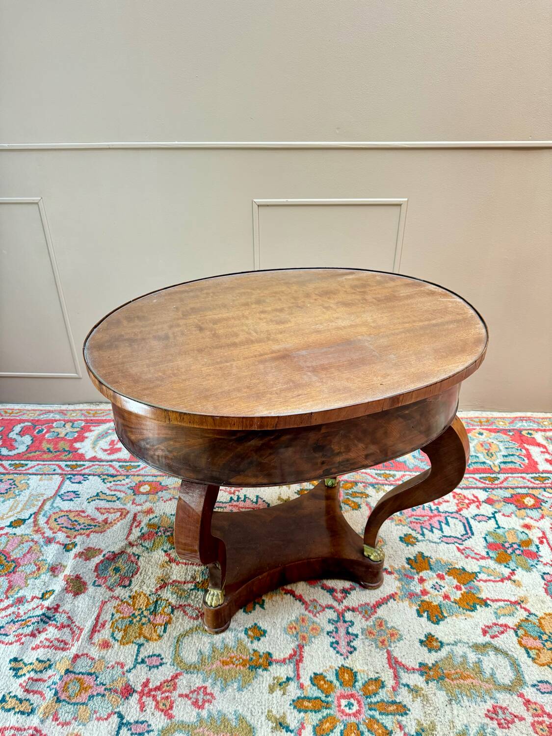Gueridon, Mahogany Coffee Table from the Empire Period, 19th Century