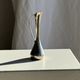 Vintage silver-plated soliflore vase in the shape of a ewer with a slender handle.
