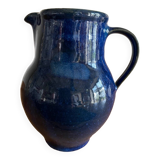 Pichet en céramique bleu signé Laboute