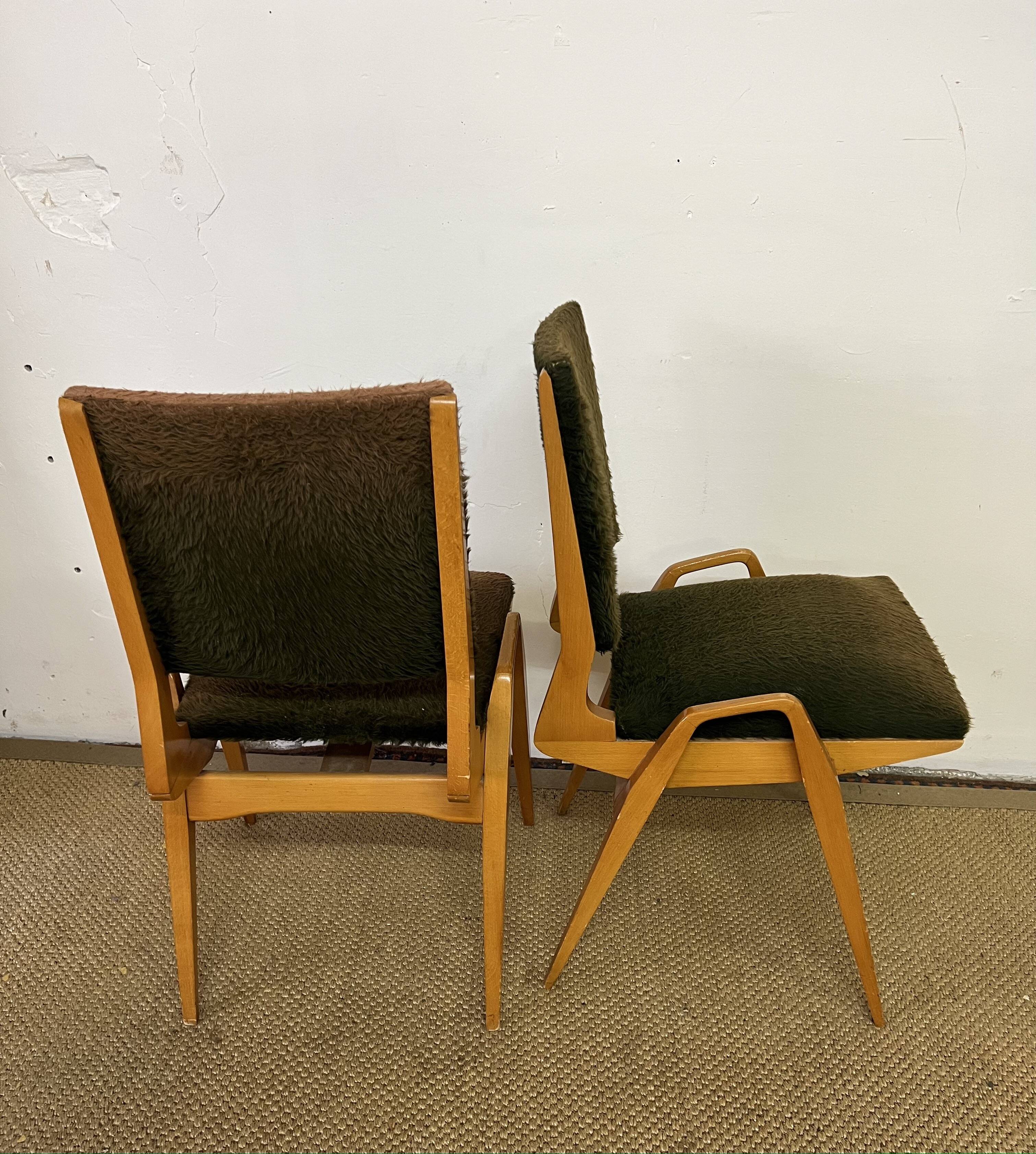 Paire de chaises vintage Maurice Pré des années 50