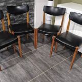 Set of 4 Scandinavian chairs, 1970s