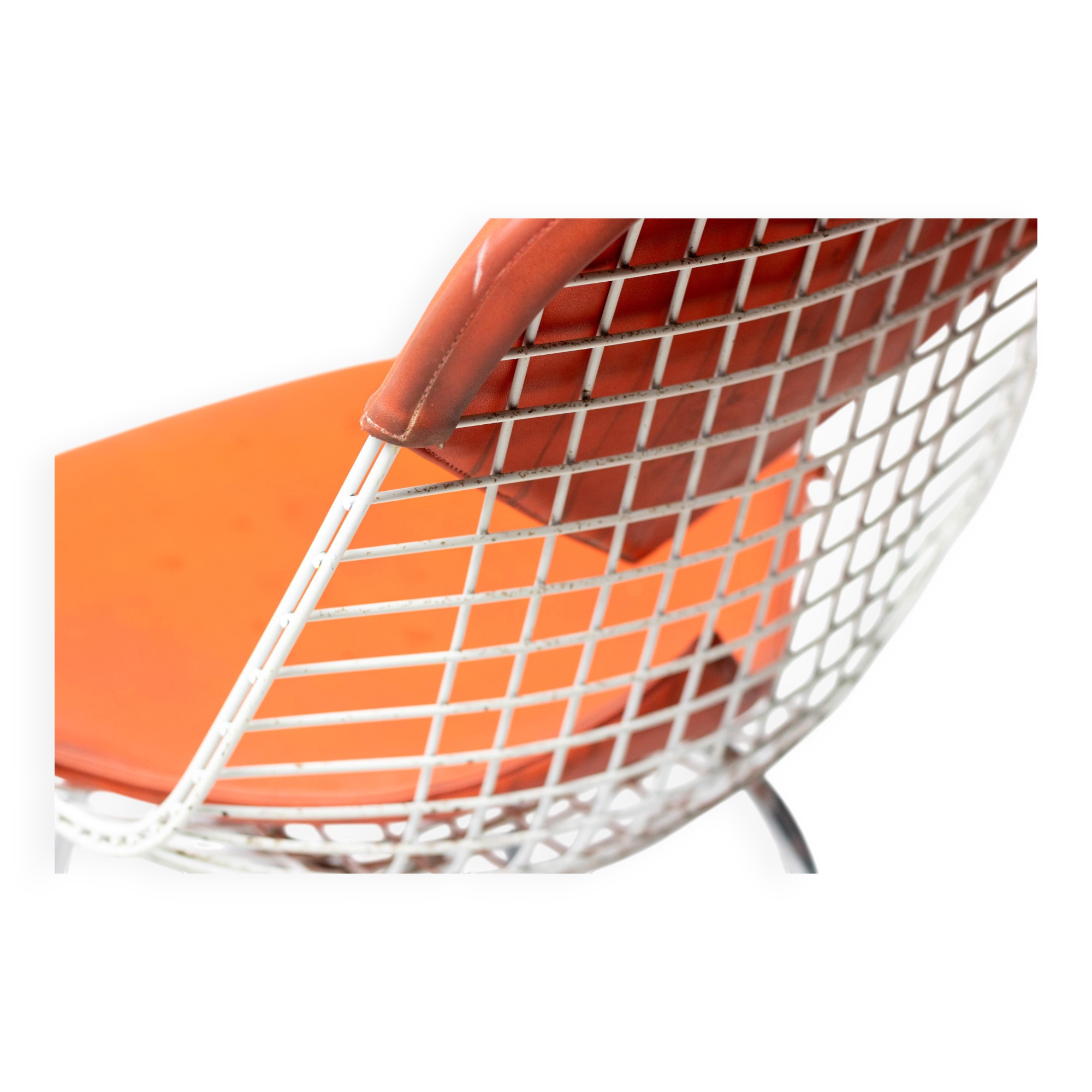 Set of 4 Eames wire chairs for Herman Miller with original Bikini seats by Girard.