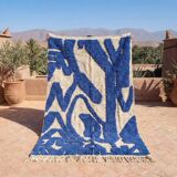 Handmade Berber rug in wool 3 x 2 m