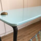 Side table with vintage magazine holders