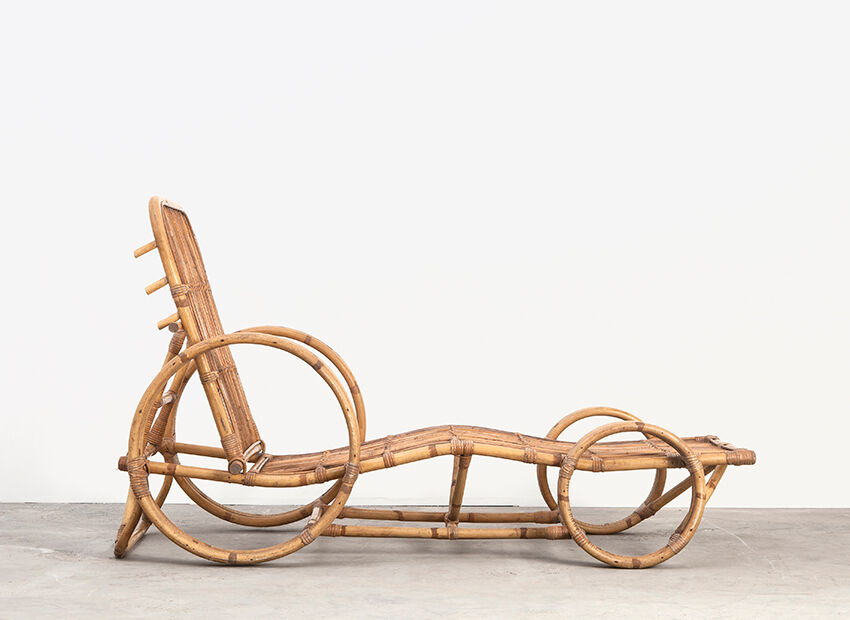 Lounge Chair in rattan, Netherlands 50 years