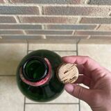 Large antique green glass bottle – Balthazar style – 50 cm