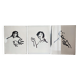 Set of three paintings by Anne Salaün.