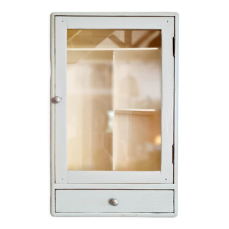 Old gray glazed medicine cabinet