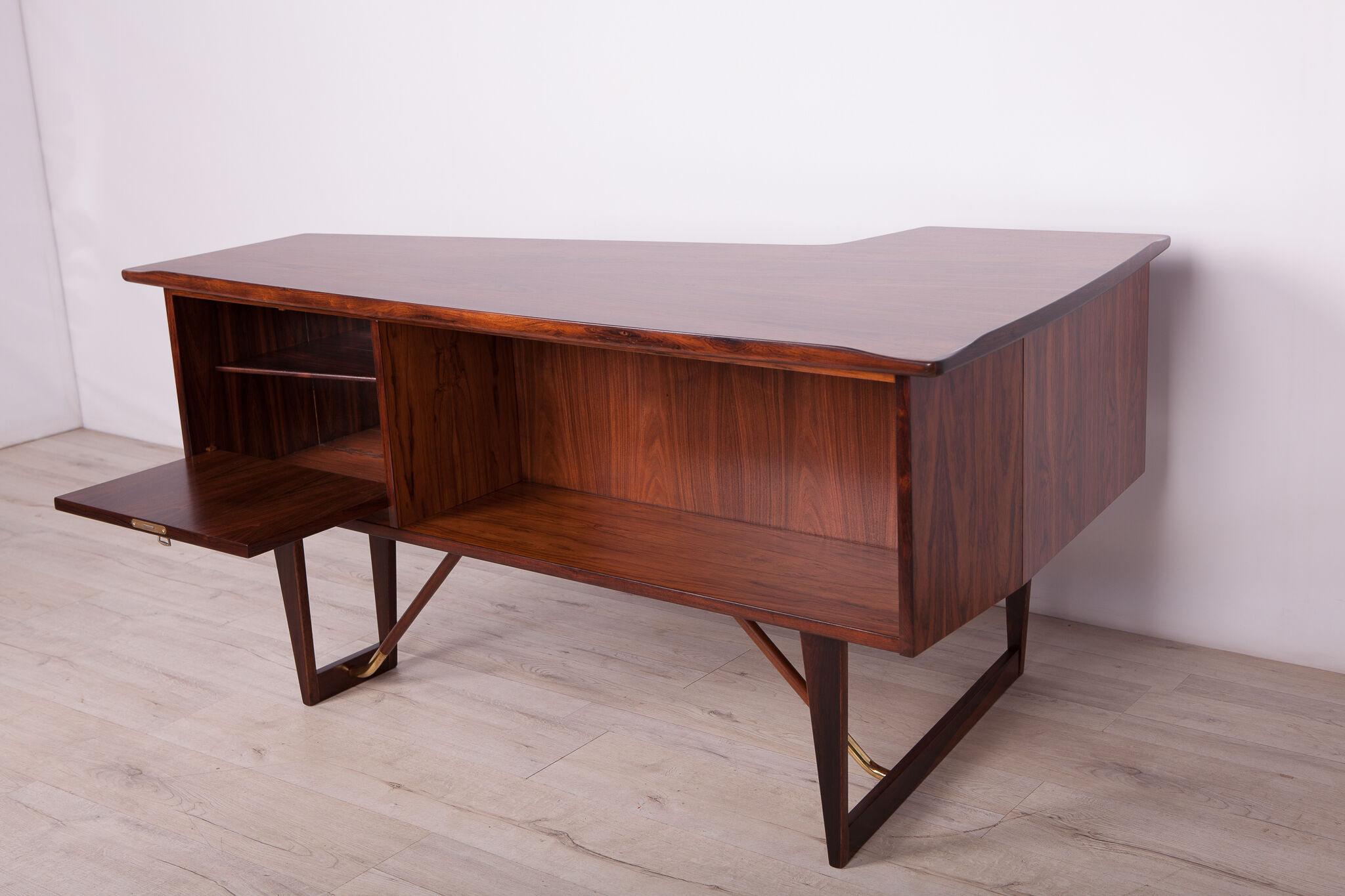 Mid Century Boomerang Rosewood Desk by Peter Løvig Nielsen, 1970s