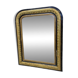 Louis-Philippe black and gold mirror 58x46cm