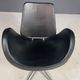Alipes black swivel salon chair with chrome star base by Giorgetto Giugiaro
