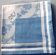 White and blue damask tablecloth 1m50 x 1m50