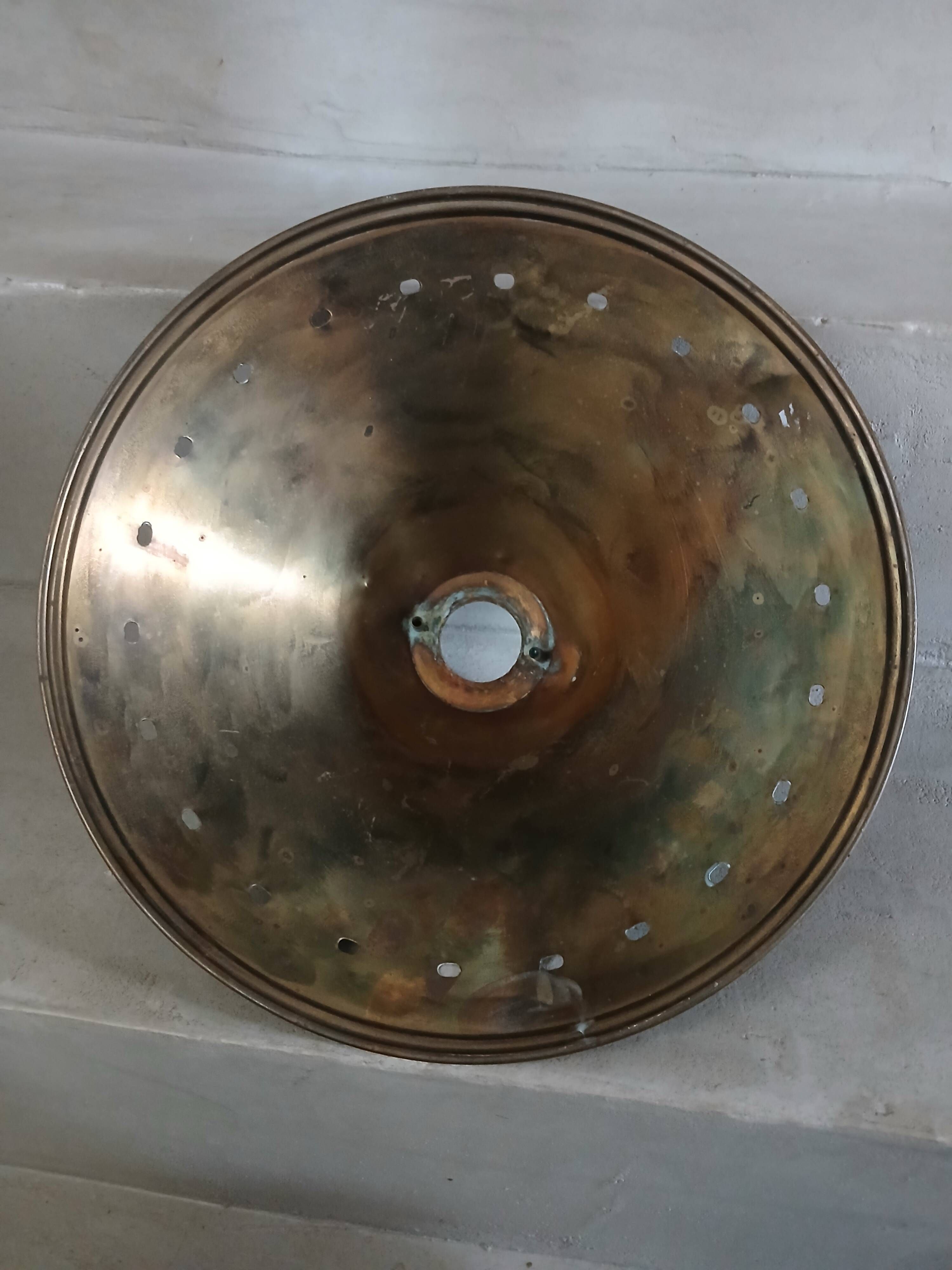 Antique brass lampshade