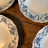 Set of six hollow plates Regout model Ortus