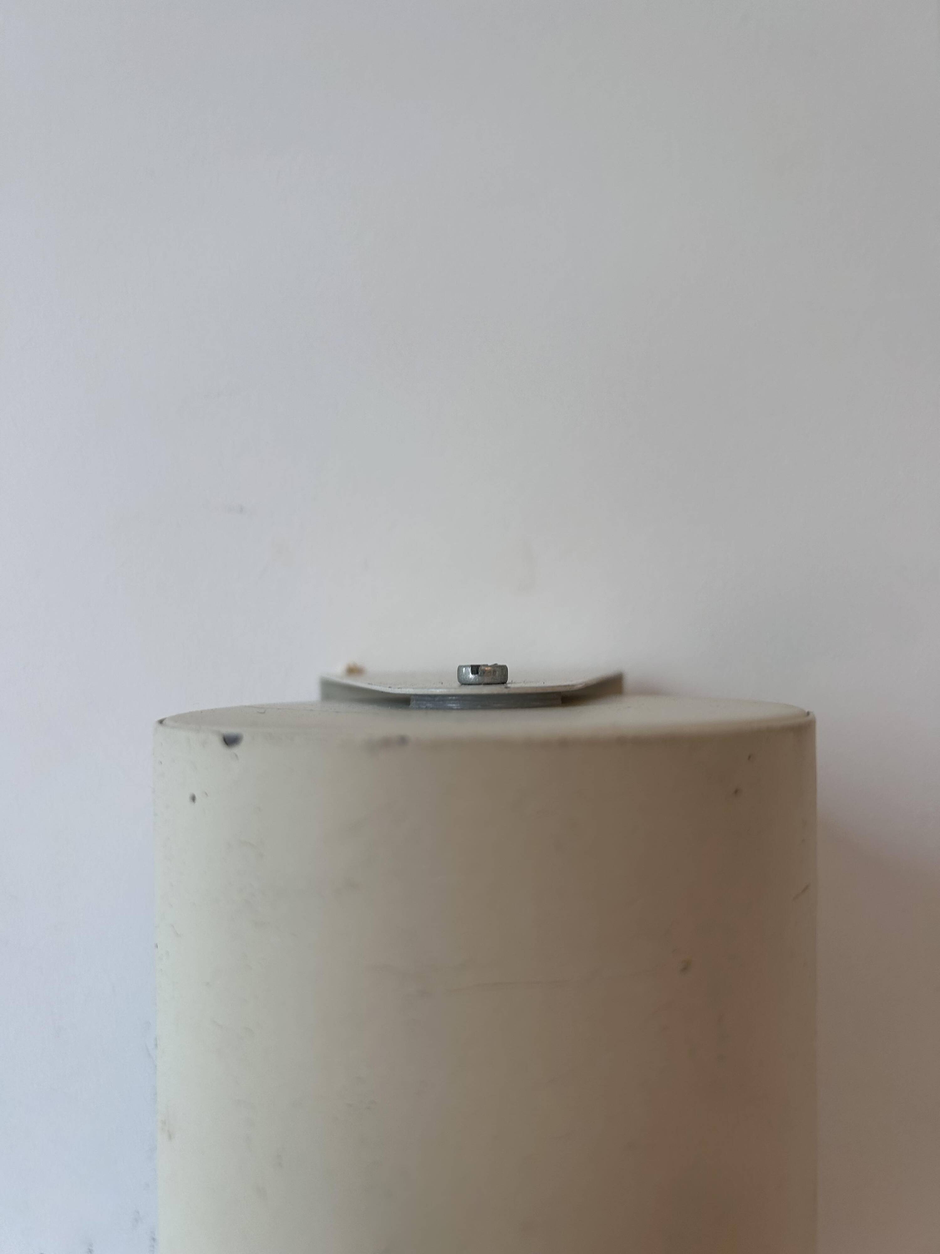 Pair of vintage adjustable wall lights, white metal, Sweden 1970