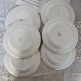 6 Royal Sphinx Maastricht earthenware dessert plates made in Holland earthenware polychrome floral pattern