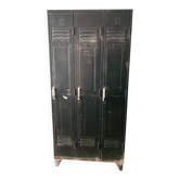 Industrial wardrobe, metal cabinet with 3 doors.